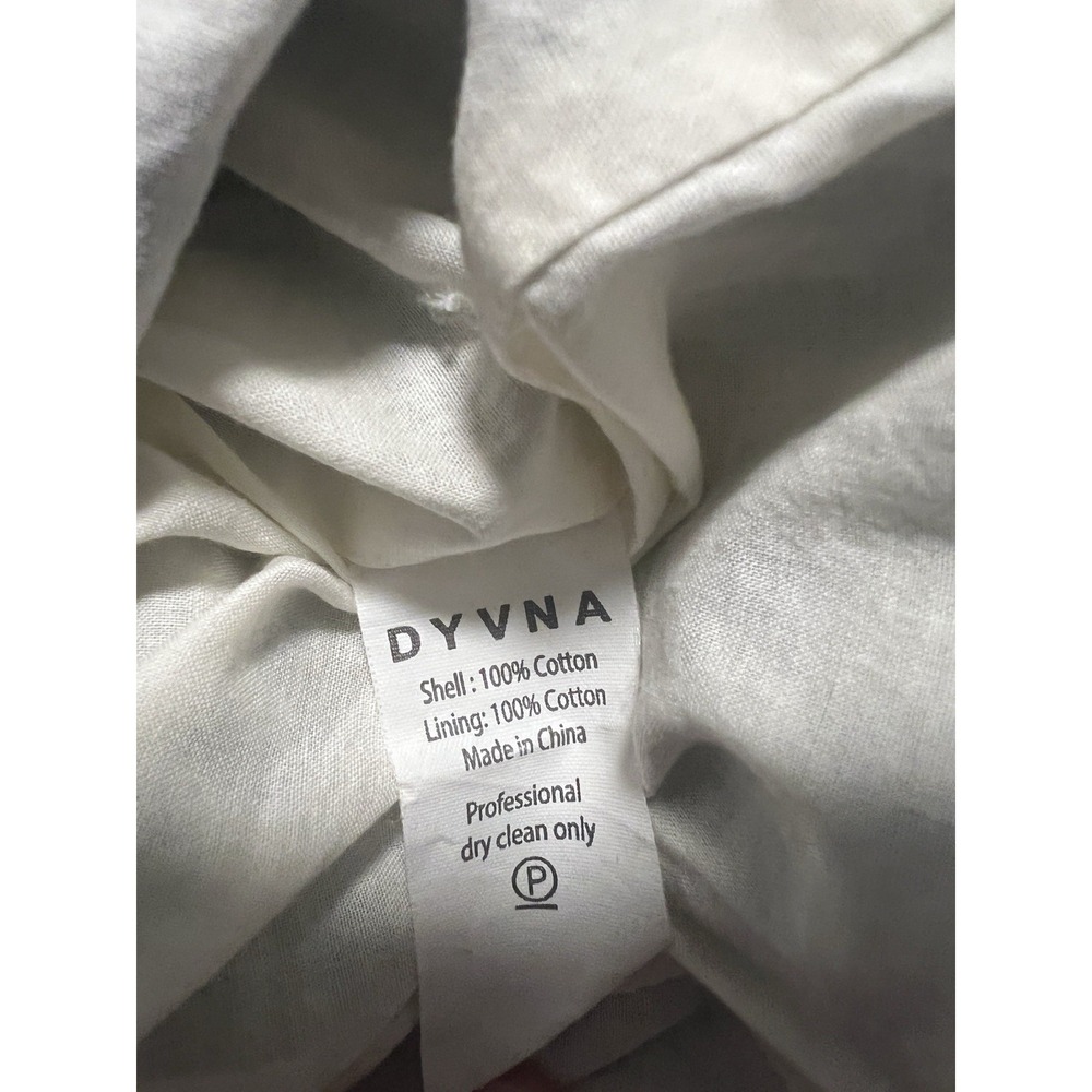 DYVNA Floral Black White Tank Top Tunic Mini Dress Embroidery Flowers Bohemian - Picture 3 of 4
